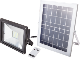 Proiector LED cu Incarcare Solara si Telecomanda / P[W]: 9; Ps[W]: 18; C1: c00234; C2: c00235